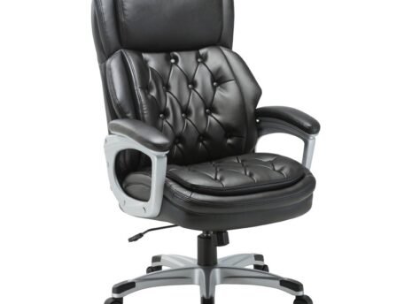 20371SBLACKU164 - HB EXE CHAIR SIL FRAME-BLKU164