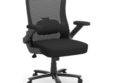 21010BLKM0338F0479 - 400LBS B&T MESH CHAIR W/ARM-BLK MESH BK/FAB ST