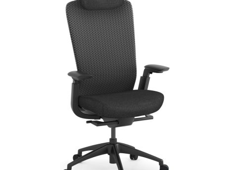 3781BLKF999M02 - HB CHAIR W/4D ARMS & 3D MESH-BK M-02/ST M60999