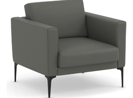 68211GREYHF05 - ENZO SINGLE SEAT SOFA-BLK LEGS/GRAY UU012