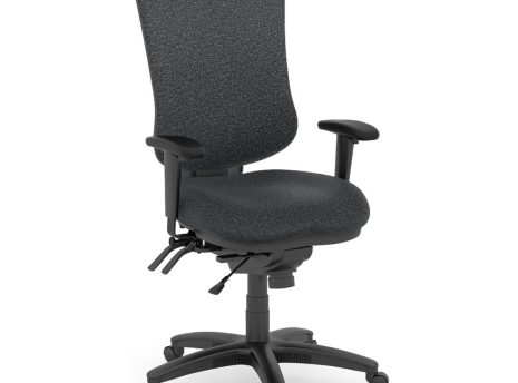 8014SBLKGRYSH460 - COOL MESH PRO HB CHAIR W/SS & ARM - GRY SH460