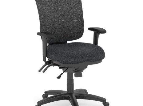 8054SBLKGRYSH460 - COOL MESH PRO MB CHAIR W/SS & ARM - GRY SH460