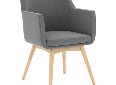 CHK77588GRY4111 - Hady Guest Chair with Natural Wood Base